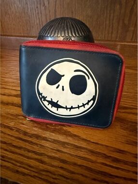 Nightmare Before Christmas Jack Skellington Zipper Wallet BiFold Coin Pocket